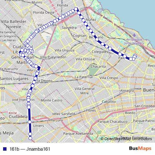 161b bus Line Map