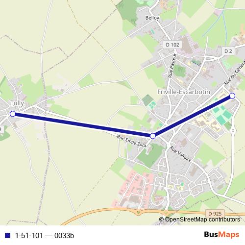 1-51-101 bus Line Map