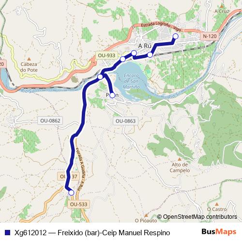 Xg612012 bus Line Map
