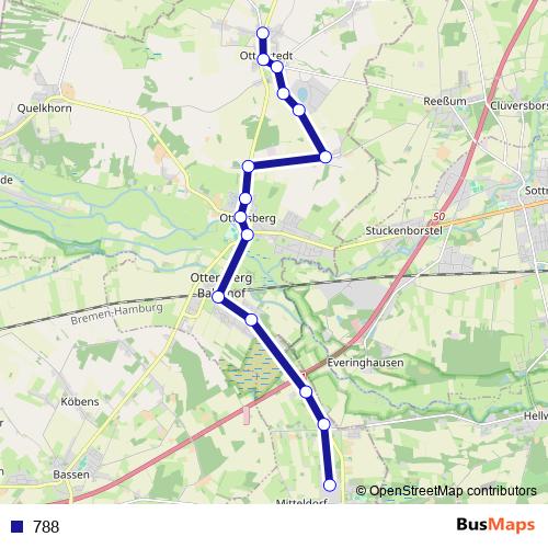 788 bus Line Map