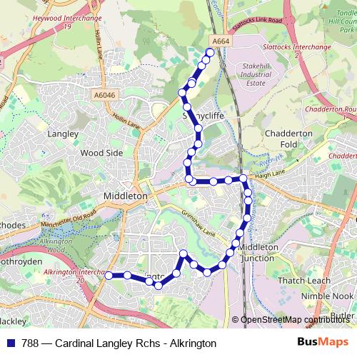 788 bus Line Map