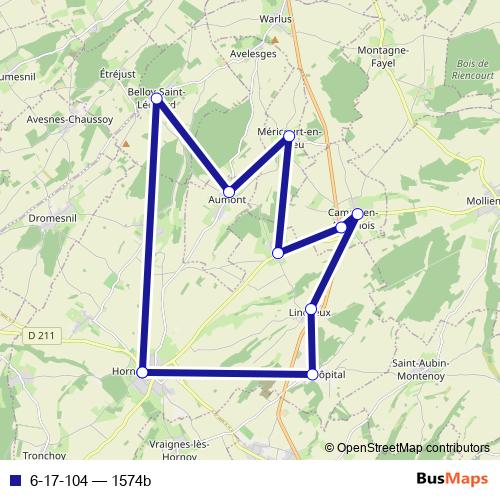 6-17-104 bus Line Map