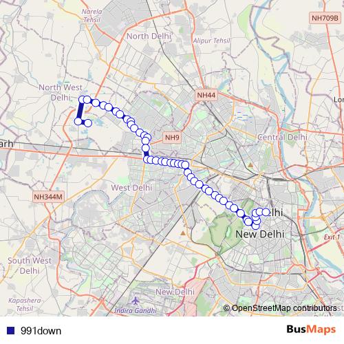 991down bus Line Map
