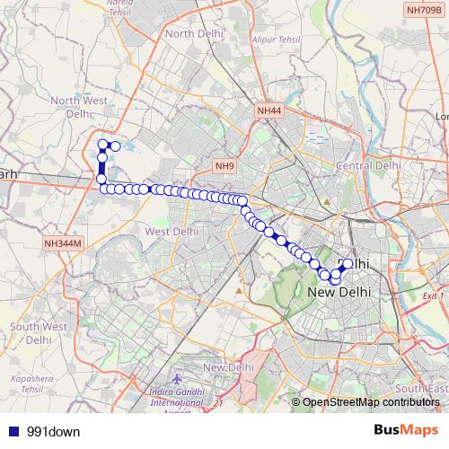 991down bus Line Map