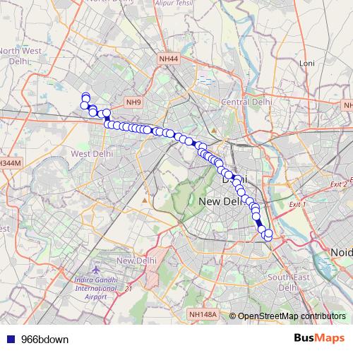 966bdown bus Line Map