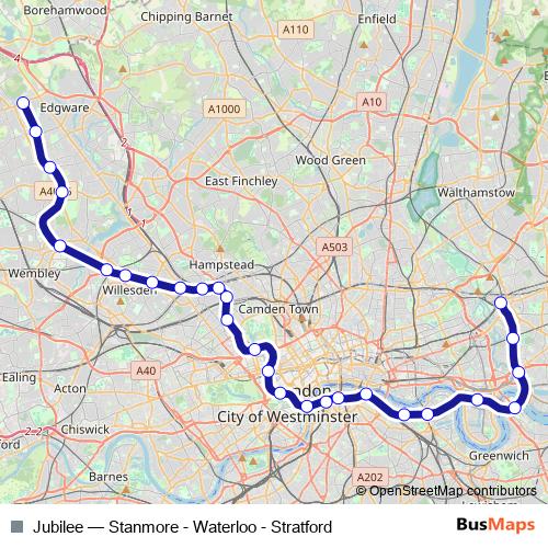 Jubilee metro Line Map