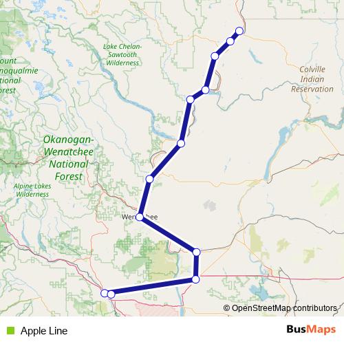 Apple Line bus Line Map