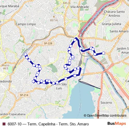 6007-10 bus Line Map