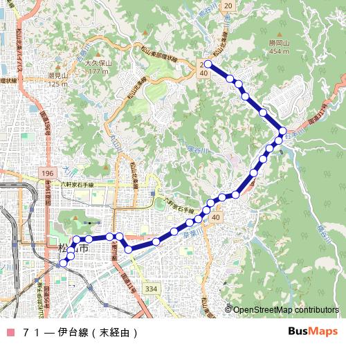 ７１ bus Line Map