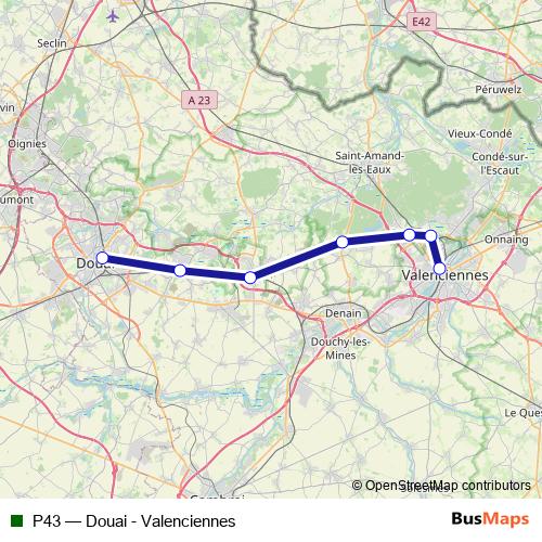P43 rail Line Map