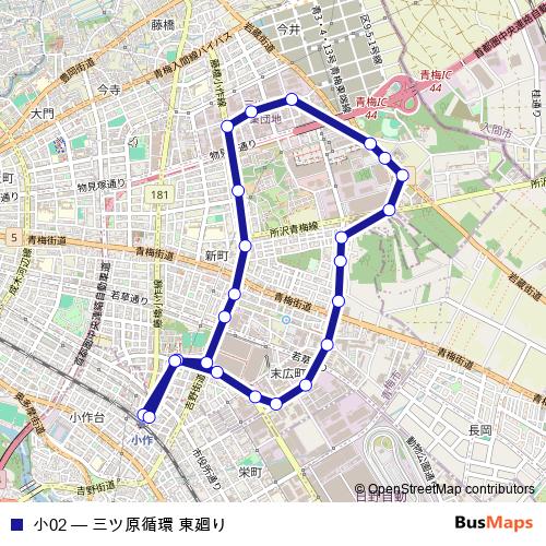 小02 bus Line Map