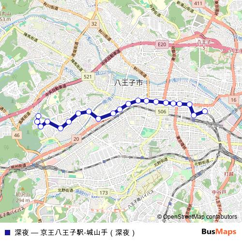 深夜 bus Line Map