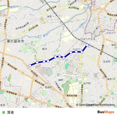 深夜 bus Line Map