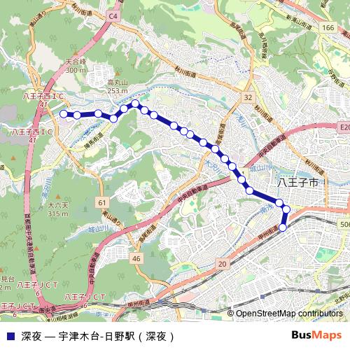 深夜 bus Line Map