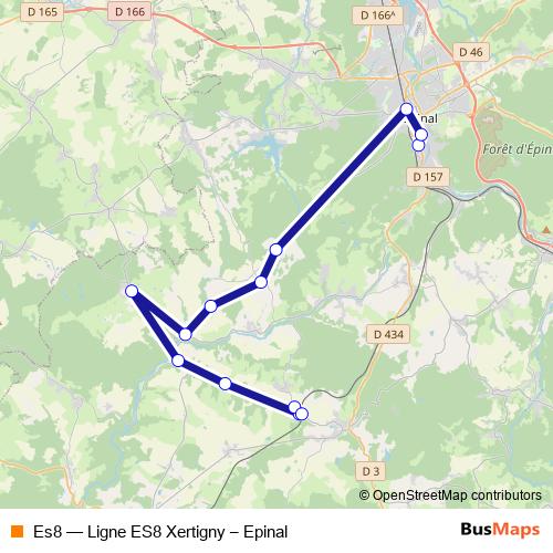 Es8 bus Line Map