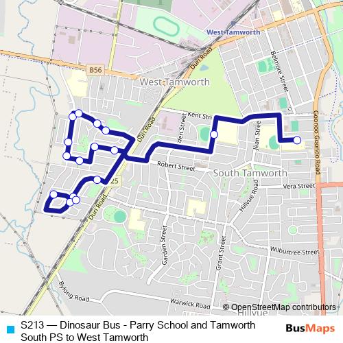 S213 bus Line Map
