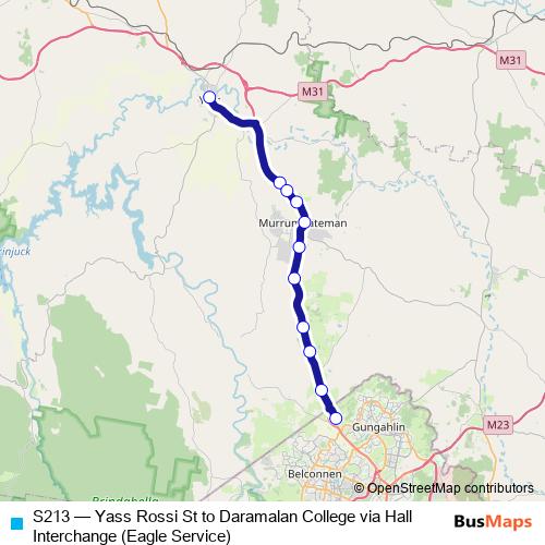 S213 bus Line Map