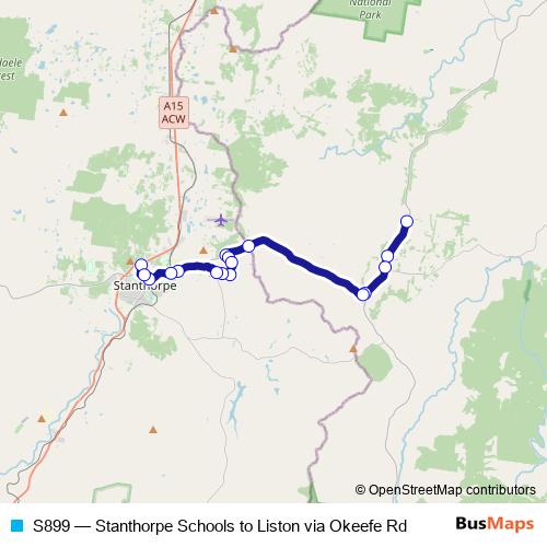 S899 bus Line Map