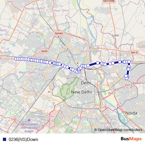 0236(NS)Down bus Line Map