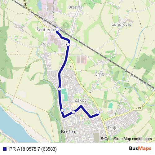 PR A18 0575 7 (63583) bus Line Map