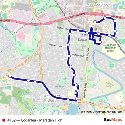 4152 bus Line Map