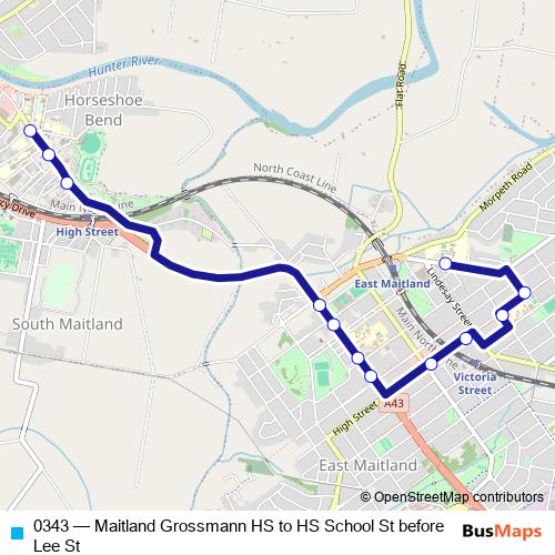 0343 bus Line Map