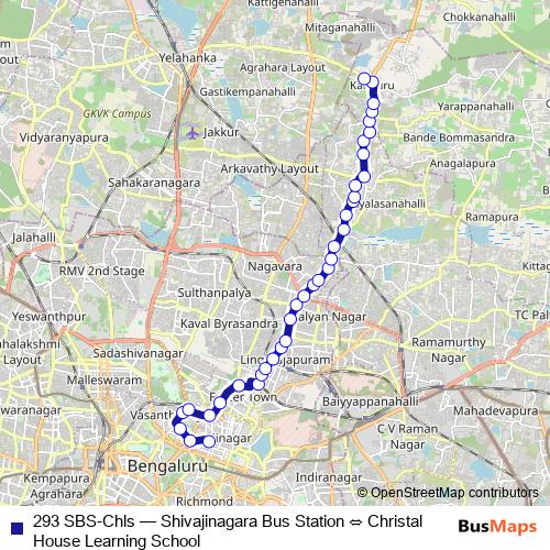 293 SBS-Chls bus Line Map