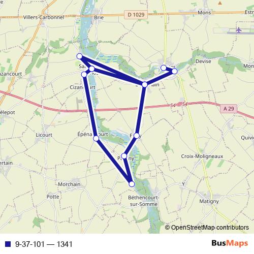 9-37-101 bus Line Map