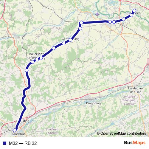 M32 rail Line Map
