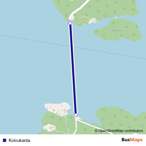 Koivukanta ferry Line Map