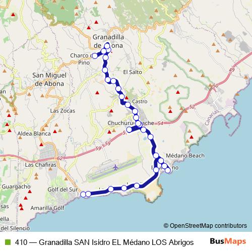 410 bus Line Map