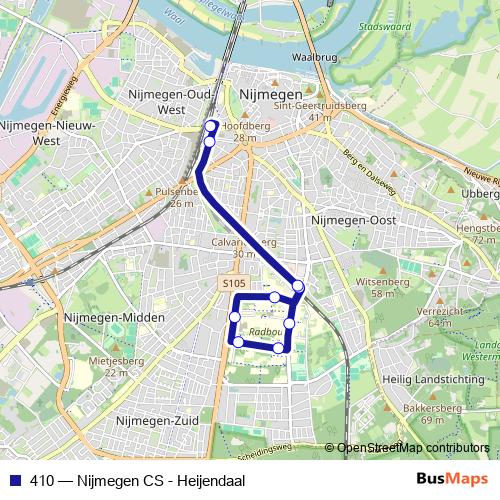 410 bus Line Map