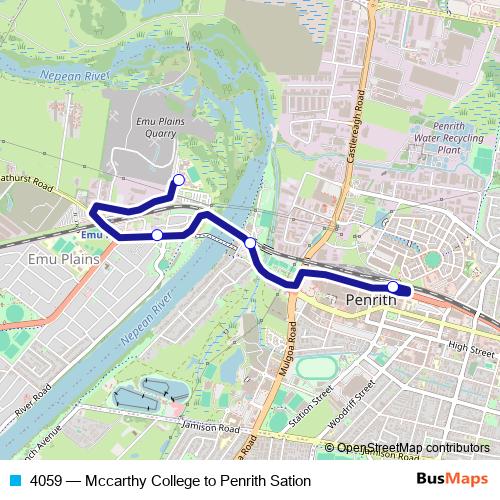 4059 bus Line Map