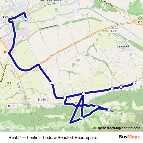 Bea02 bus Line Map