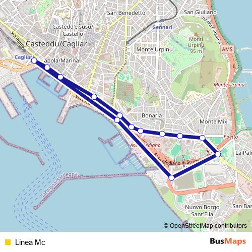 Linea Mc bus Line Map