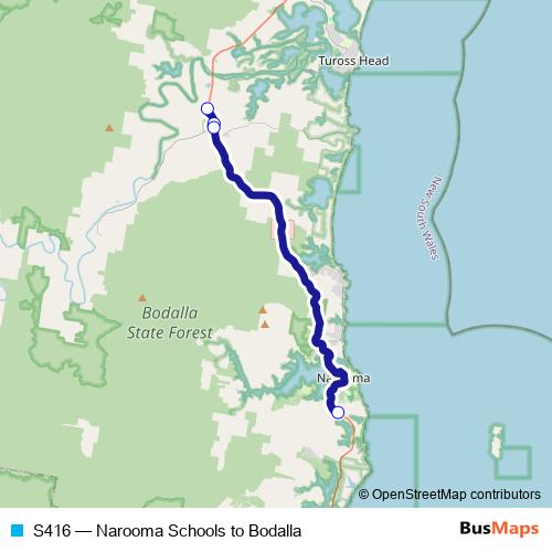 S416 bus Line Map