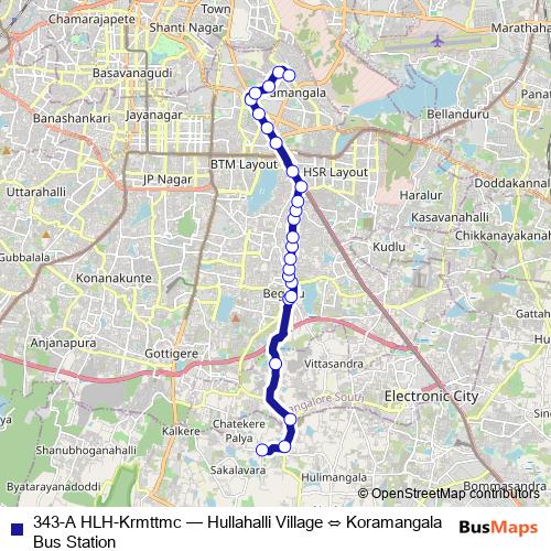 343-A HLH-Krmttmc bus Line Map