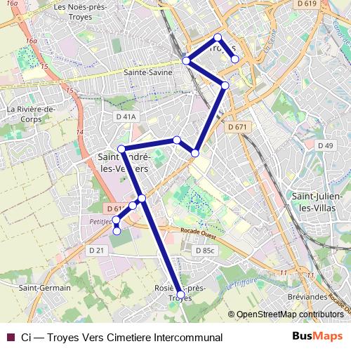 Ci bus Line Map