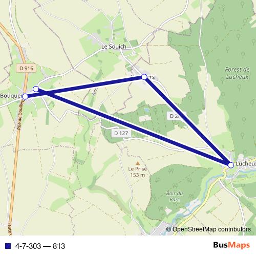 4-7-303 bus Line Map