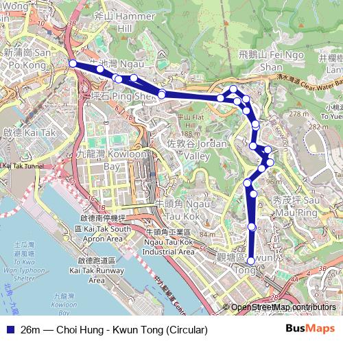 26m bus Line Map