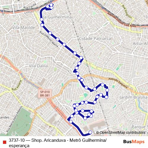 3737-10 bus Line Map