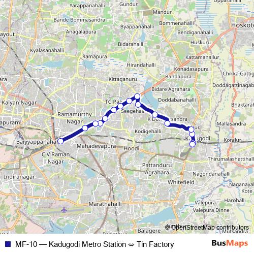 MF-10 bus Line Map