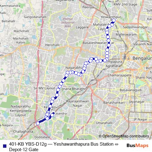 401-KB YBS-D12g bus Line Map
