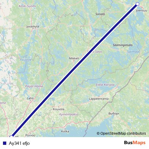 Ay341 efjo air Line Map