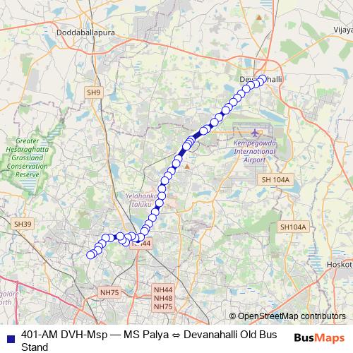 401-AM DVH-Msp bus Line Map