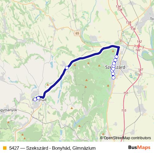 5427 bus Line Map