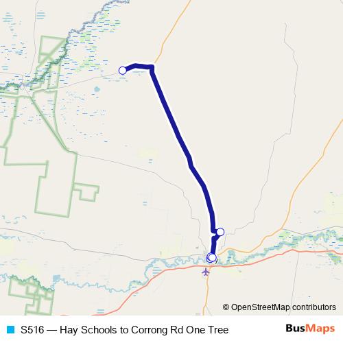 S516 bus Line Map