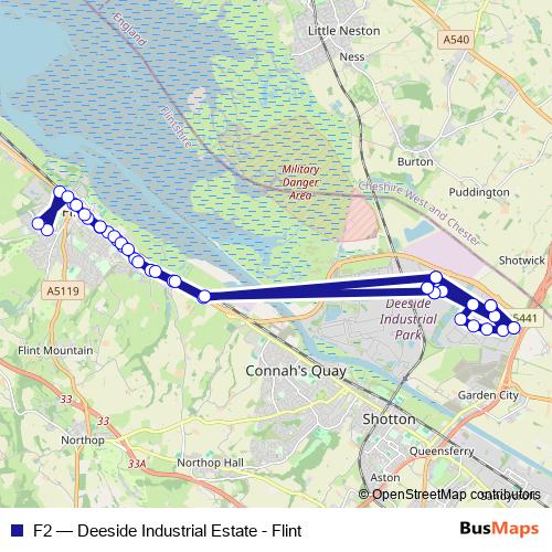 F2 bus Line Map