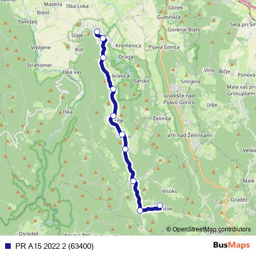 PR A15 2022 2 (63400) bus Line Map