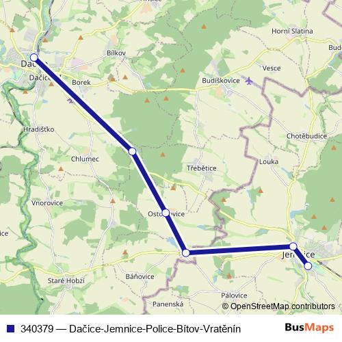 340379 bus Line Map